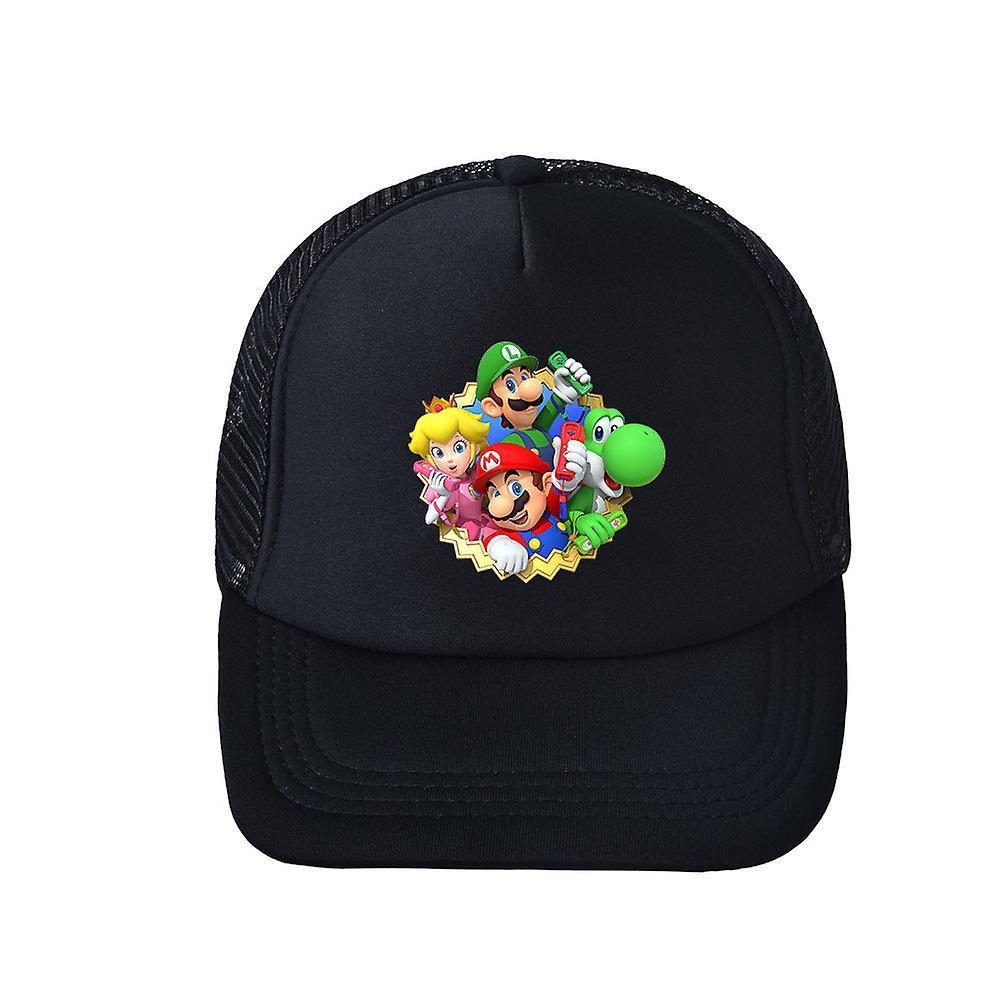 Waytogo Super Mario Bros Summer Hat Baseball Cap Men Women Mesh Breathable Beach Sun Visor Trucker Cap Adjustable 7