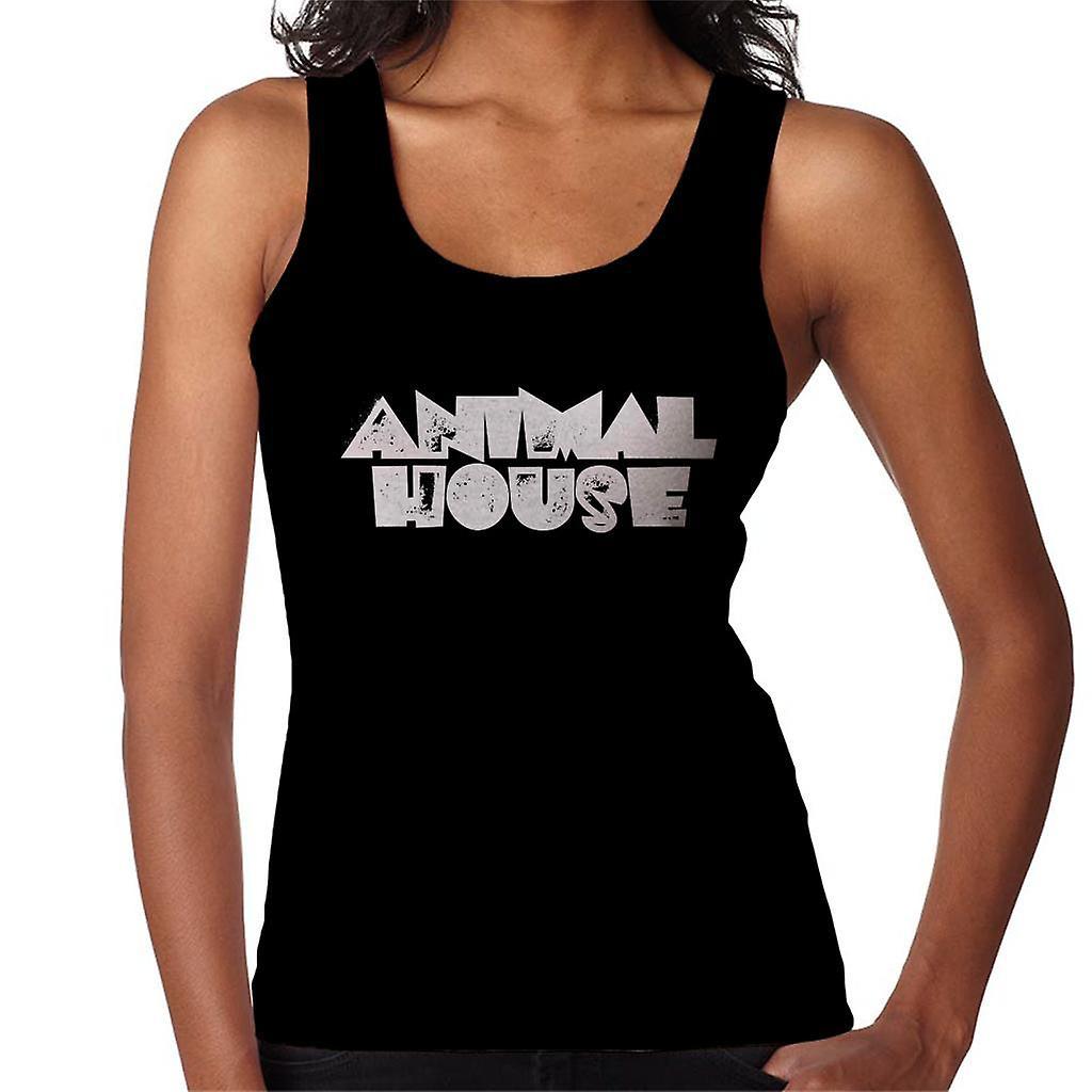 Animal House White Logo Women's Vest Black Large