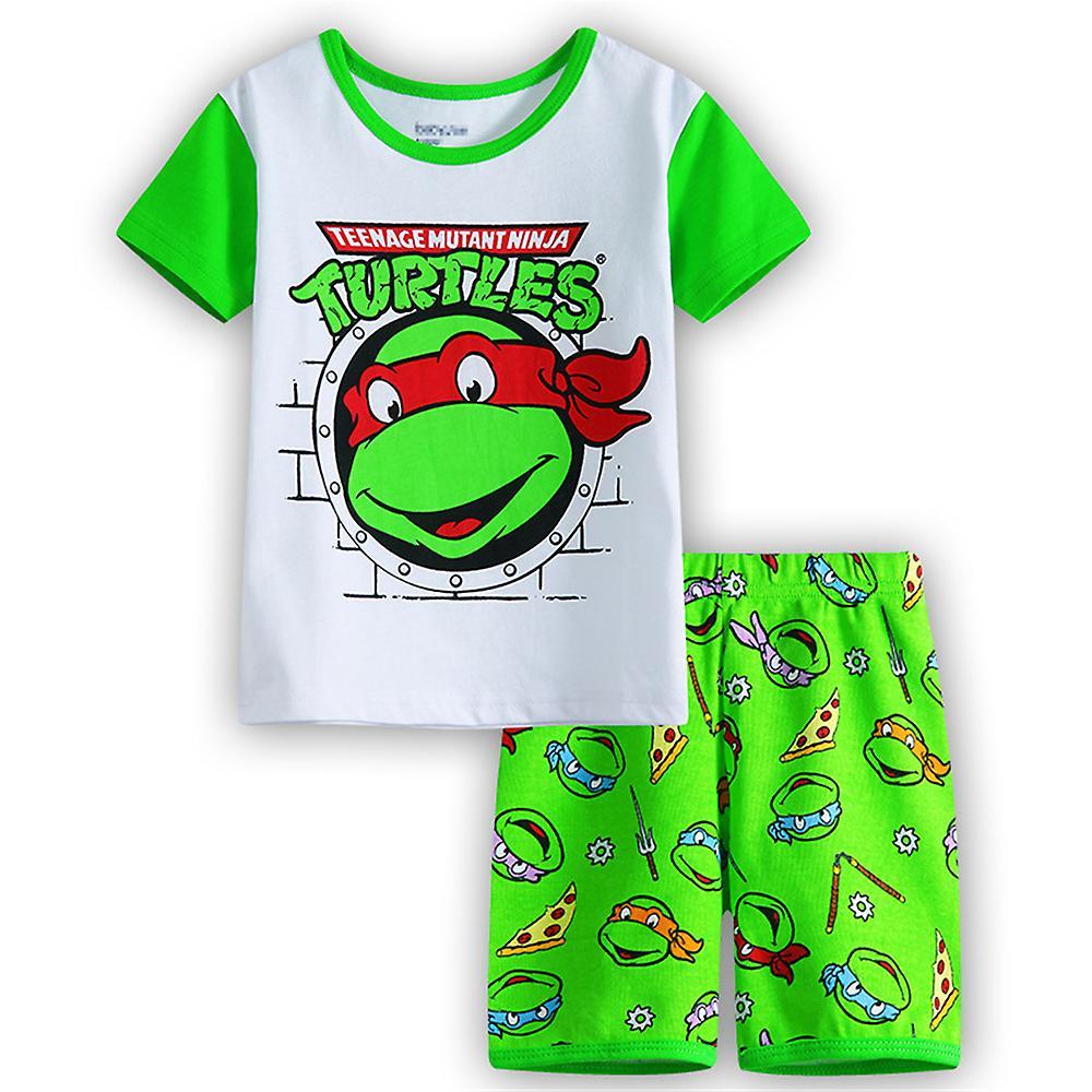 Vicbuy Gifts Pyjamas Teenage Mutant Ninja Turtles Printed Tops+Shorts Nightwear Loungewear Sleepwear Outfits Set 4-7 Years Kids D 5 Years