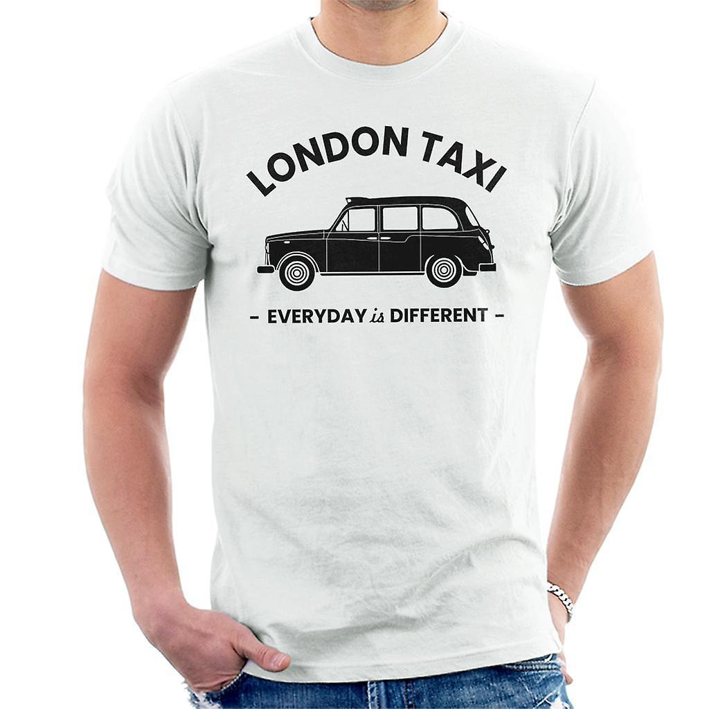 London Taxi Company Everyday Is Different Black Text Men's T-Shirt White XX-Large