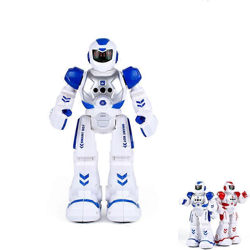 Wiuo New Intelligent Robot RC Remote Control Smart Action Music Kids Toy Gift Smart Robot Blue