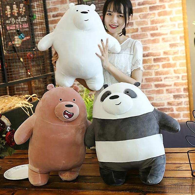 unbrand We Are Bears Stuffed Toys Plush Soft Toys 9inch(25cm) We Bare Bear Plush Doll White