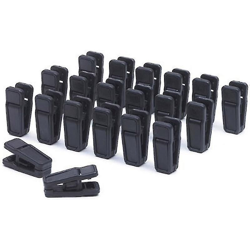 Exia 20pcs Heavy Duty Clothes Pegs Plastic Hangers Racks Clothespins Laundry Clothes Pins Black