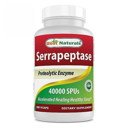 Best Naturals Serrapeptase, 40000 SPUs, 180 Caps (Pack of 1)