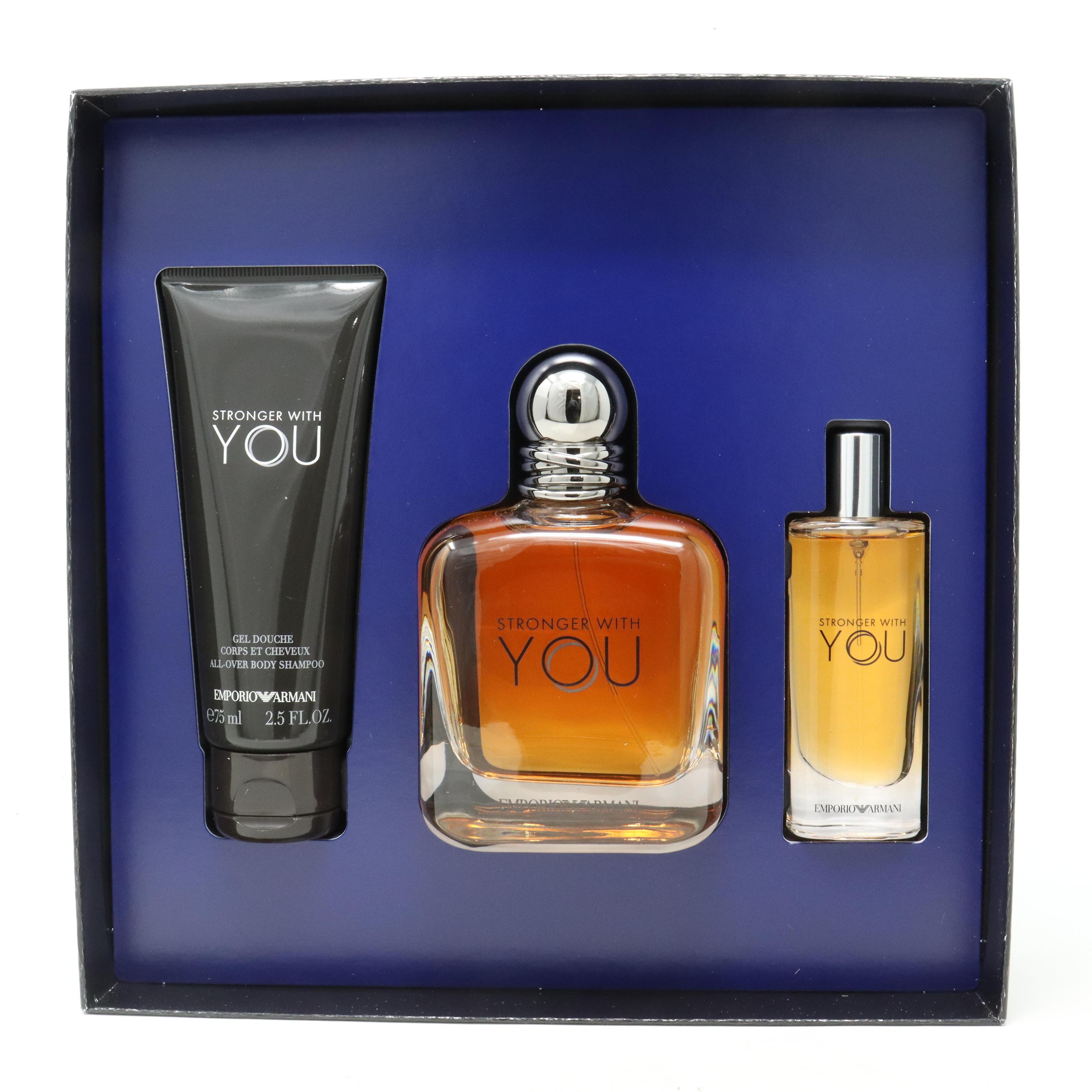 Giorgio Armani Stronger With You Eau De Toilette 3-Pc Set  / New With Box 12.8