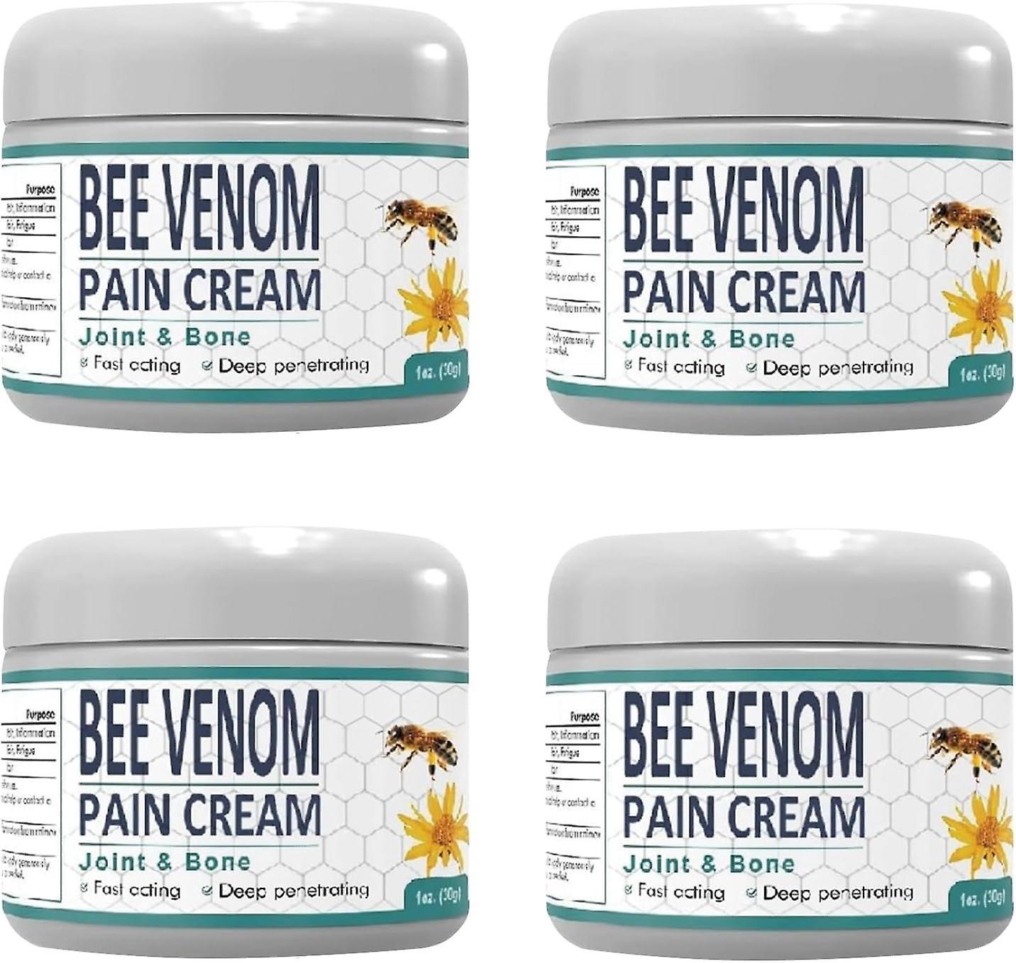 Frusde Bee Venom Pain Cream, Bee Venom Pain And Bone Healing Cream, Bee Venom Cream For Pain, New Zealand Bee Venom Gel For Joint 4Pcs