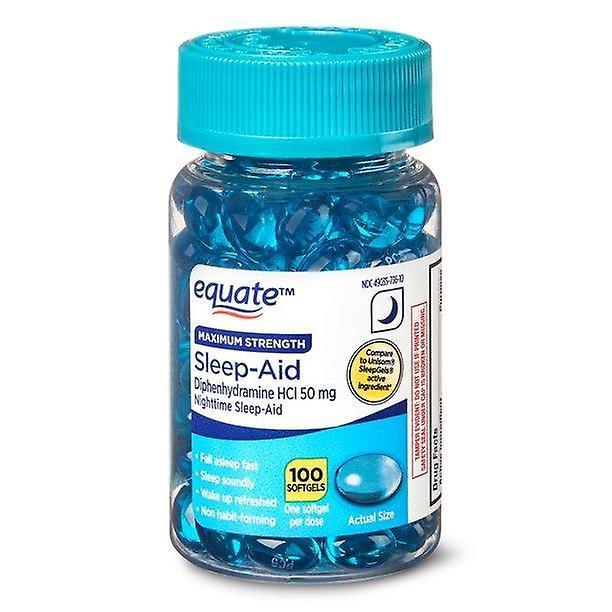 Equate Maximum Strength Sleep-aid Softgels, 100 Count