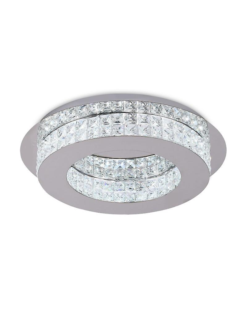 Volani Vivienne Ceiling Light, 18w Led, 4000k, 418lm, Polished Chrome/crystal, 3yrs Warranty