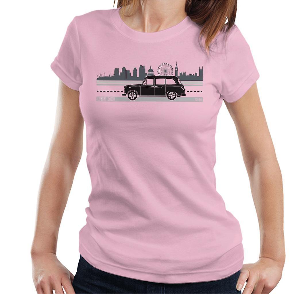 London Taxi Company TX4 Driving Along The City Women's T-Shirt Light Pink Large