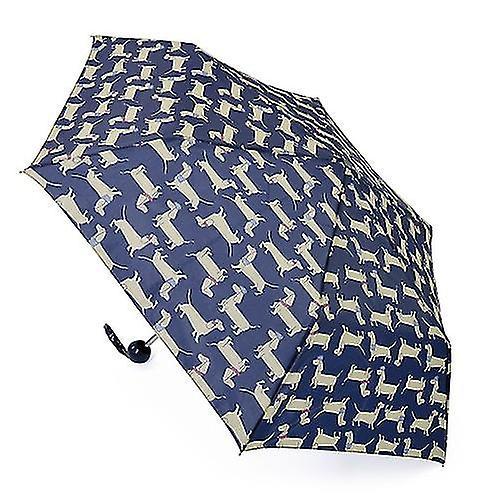 Generic Unisex Adults Sausage Dog Supermini Umbrella Grey One Size