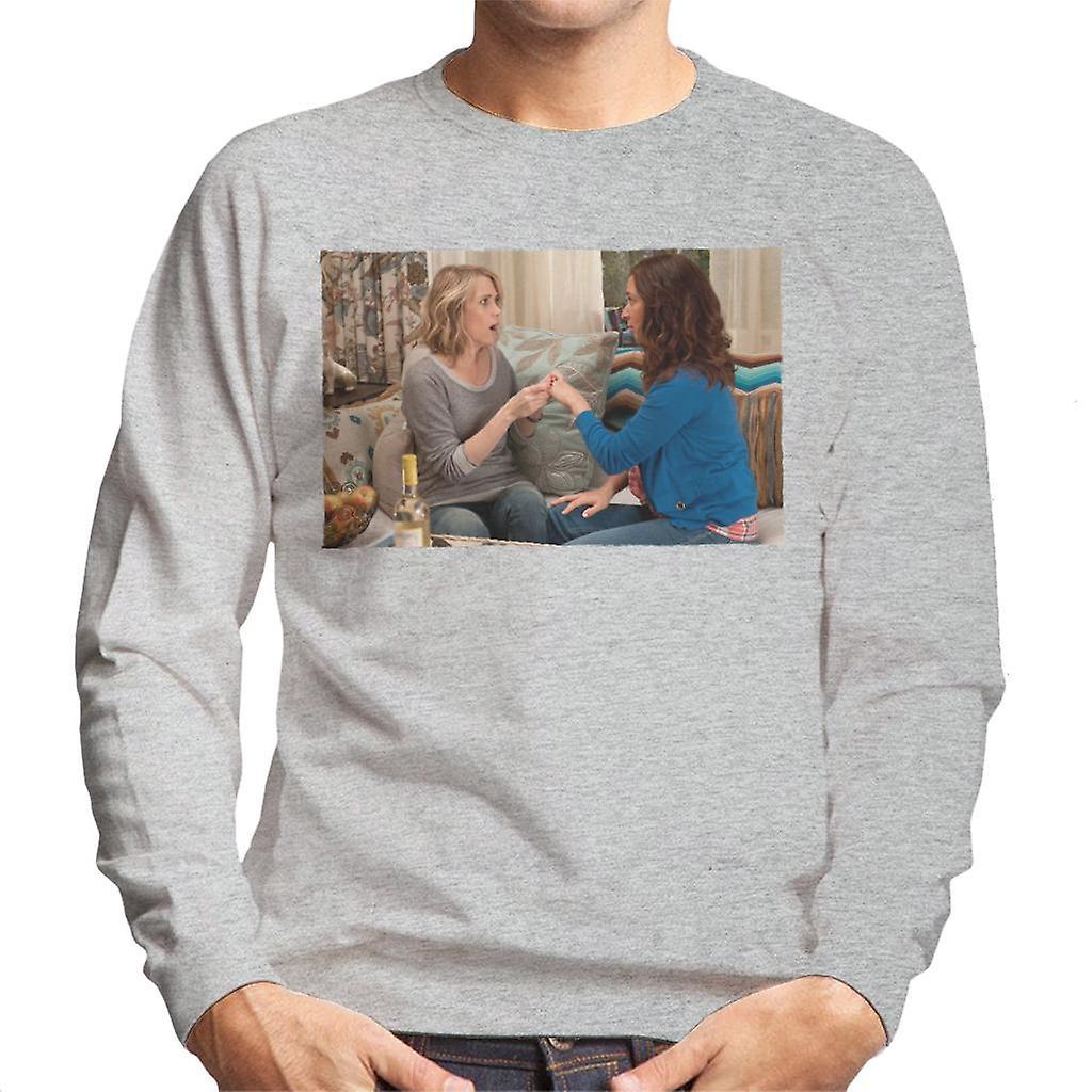 Bridesmaids Annie And Lillian Reveals Engagement Men's Sweatshirt Heather Grey X-Large