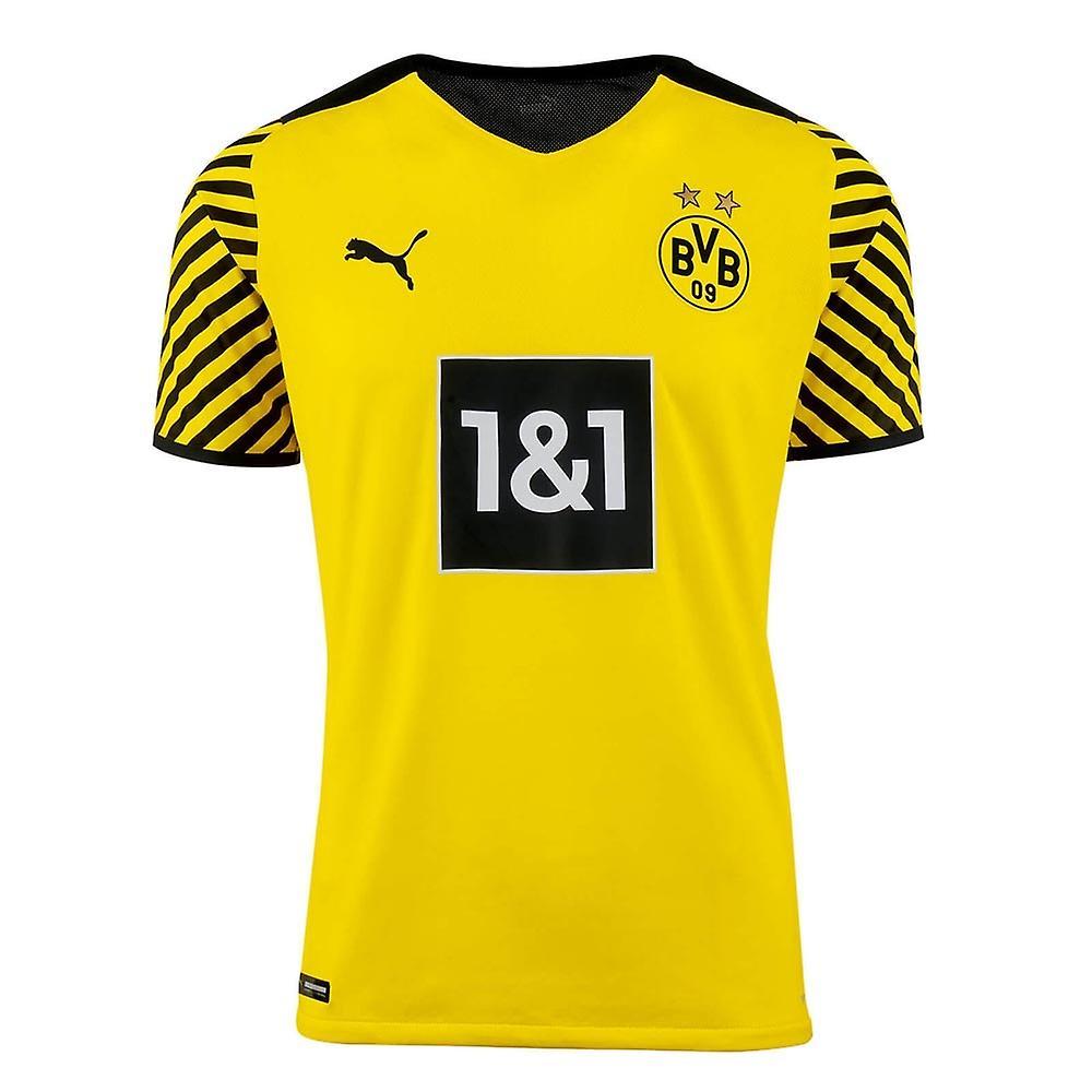 Puma 2021-2022 Borussia Dortmund Authentic Home Shirt Yellow Large Adults