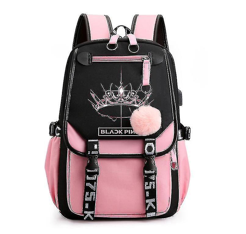 KDSKSC Blackpink Backpack Laptop Bag School Bag Bookbag With Usb Chargingheadphone Port style 1