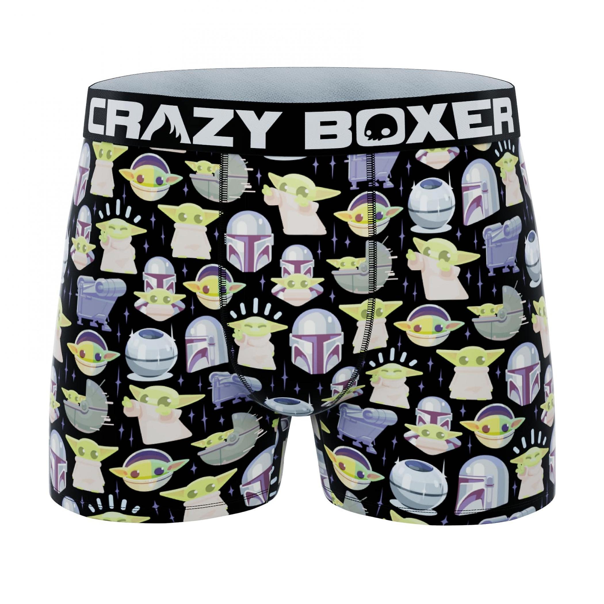 Crazy Boxer Star Wars Mando and Grogu Men's Boxer Briefs Multi-Color Large (36-38)