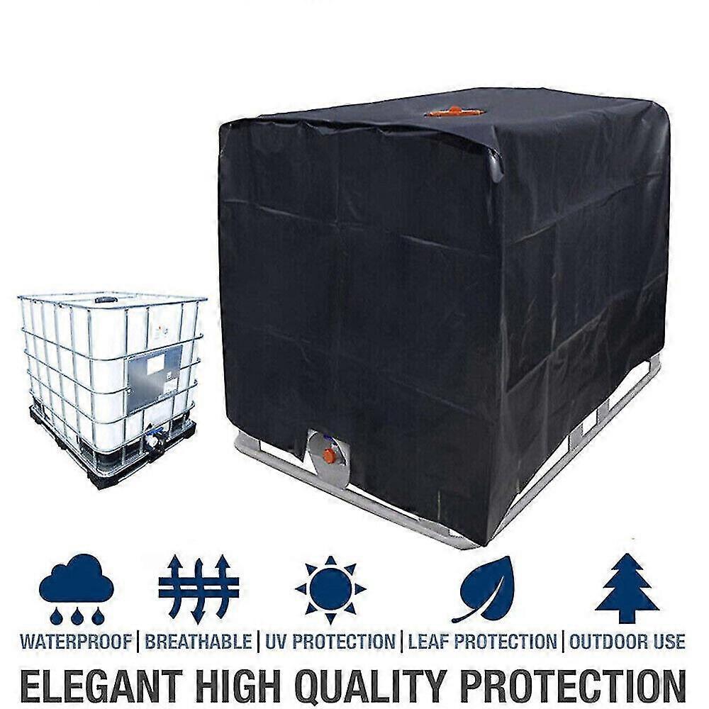 Tinor Rain Sun Protective Hood Cover Fit For Water Tank 1000 Liters Ibc Container Foil Black