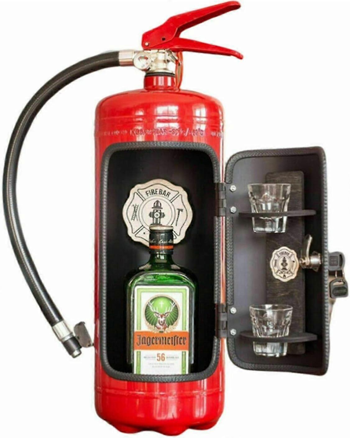 Zhiyi Fire Extinguisher Mini Bar For Fireman Handmade Bar, Fire Extinguisher Mini Bar Novelty Liquor Wine Storage Boxes