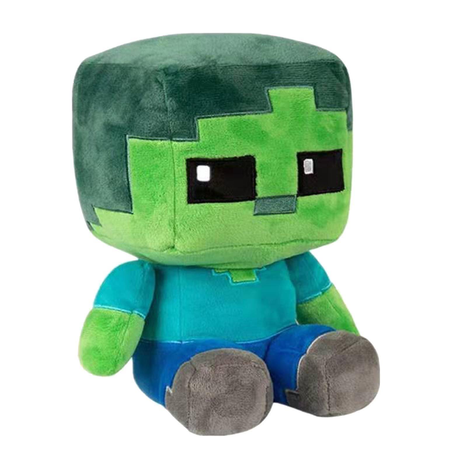 Elciaicle Minecraft  Plush Doll Soft Creative Gift Stuffed Toy Sitting zombie