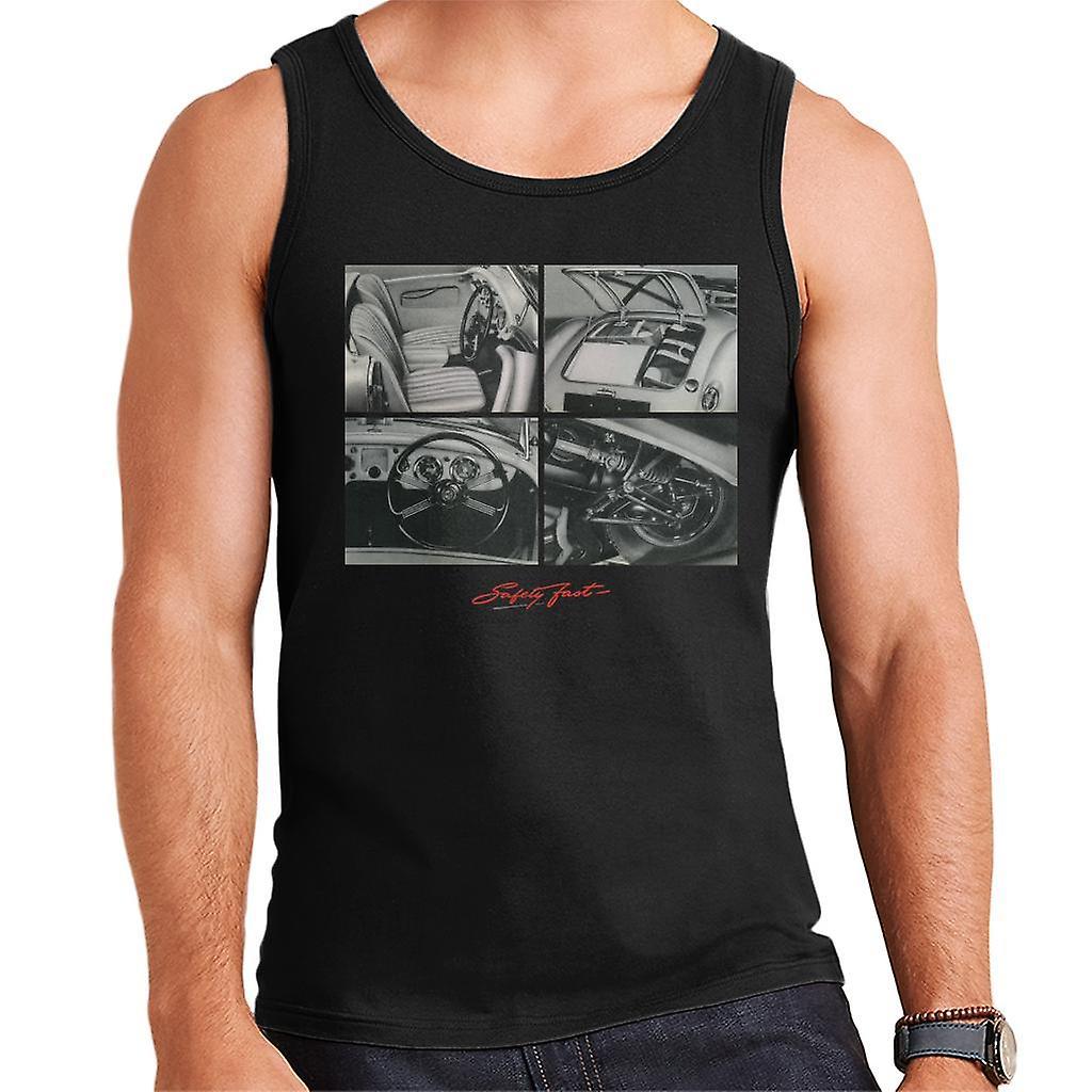 MG Safety Fast Montage British Motor Heritage Men's Vest Black XX-Large