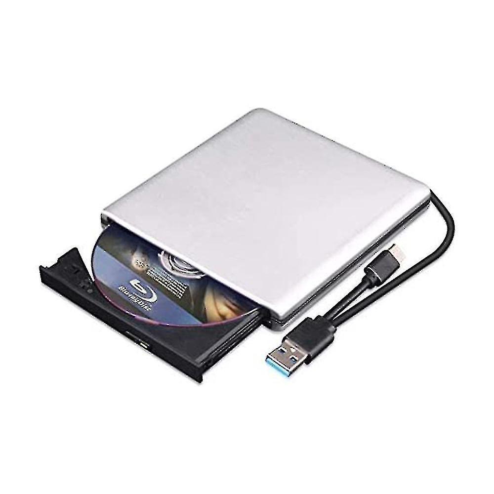 Blu Ray Drive External Blu Ray Dvd Drive 3d, Usb 0 And Type-c Bluray Cd Dvd Reader Slim Optical Portable Blu-ray Drive Compatible With Macbo