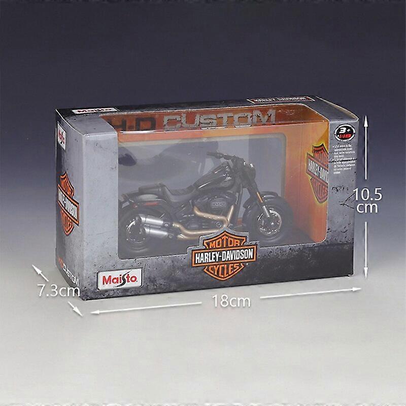 Maisto 1:18 Harley Davidson Fat Bob 114 2022 Motorcycle Model Toy Vehicle Collection Shork-Absorber Off Road Toys Car Toy Motorcycles Black With box