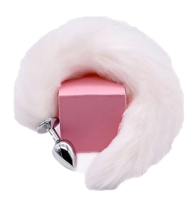 Mmcici Metal Massager Fox Tail Role Play Cosplay white S