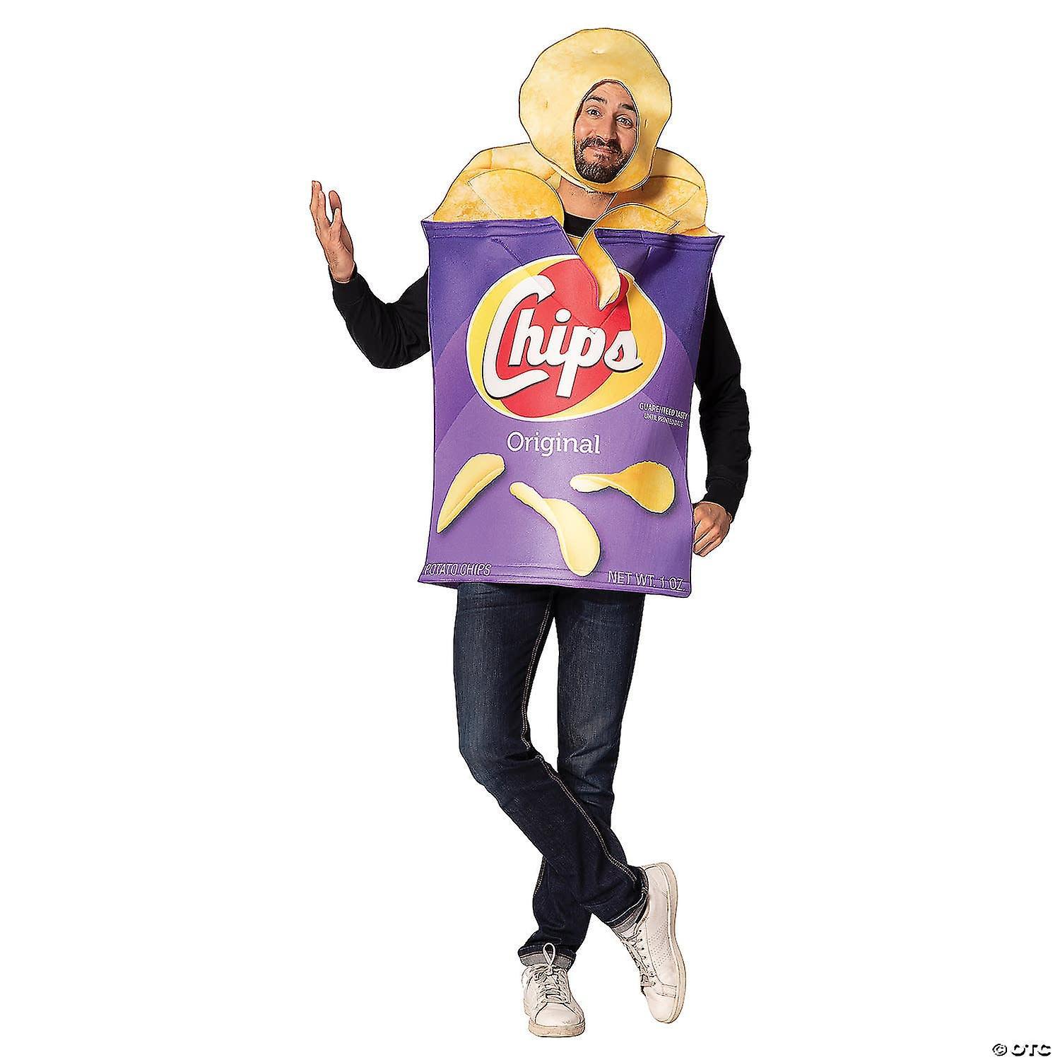 Lacey Wigs Potato Chips Bag Adult Costume