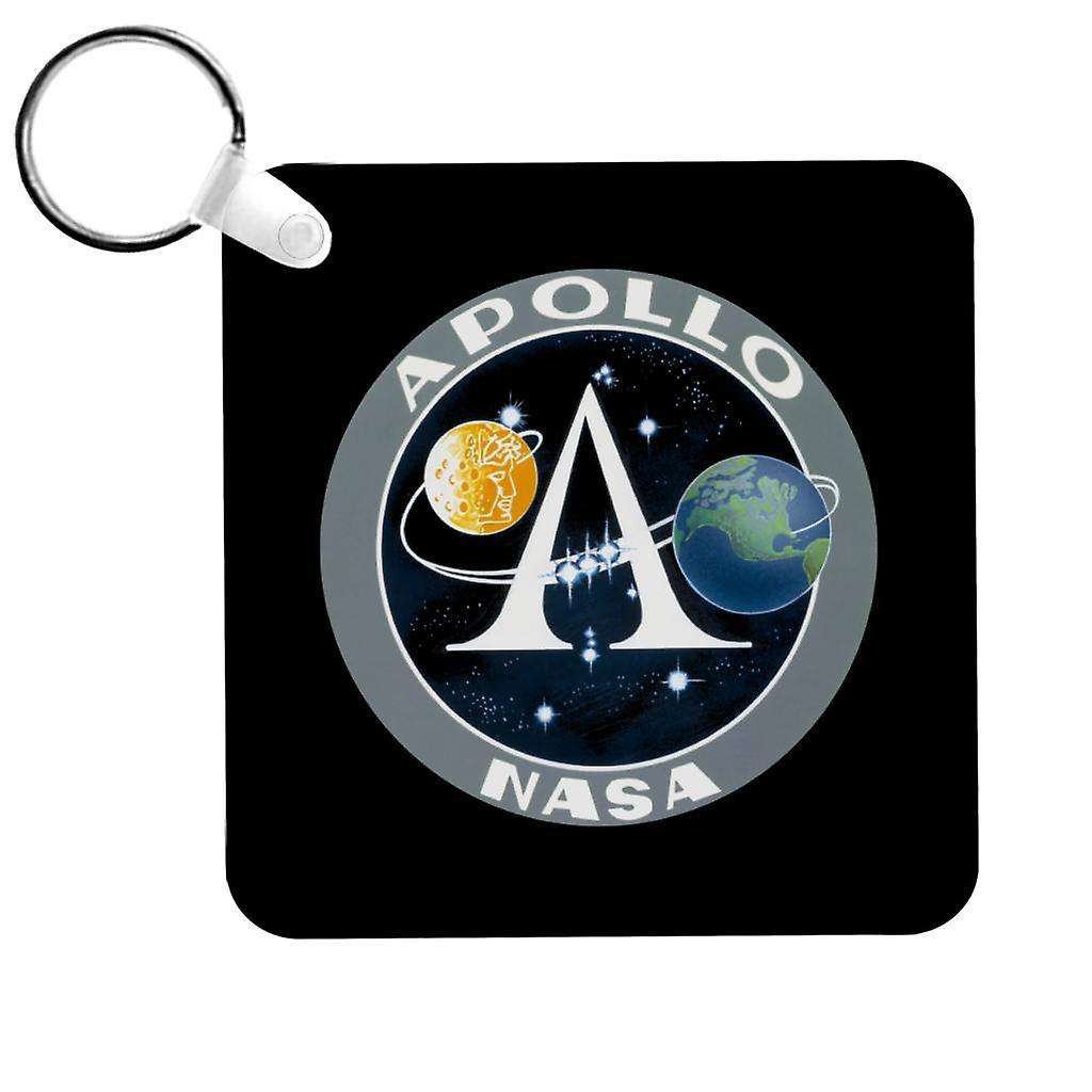 NASA Apollo Program Logo Badge Keyring Black 5cm x 5cm