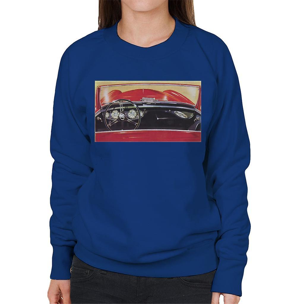 Austin Healey Drivers Seat British Motor Heritage Women's Sweatshirt Royal Blue Medium