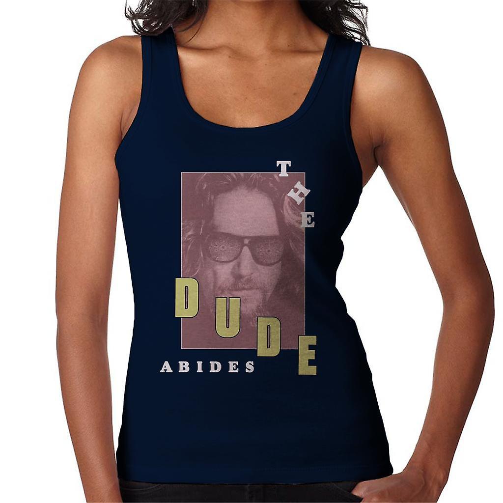 The Big Lebowski The Dude Abides Retro Women's Vest Navy Blue Large