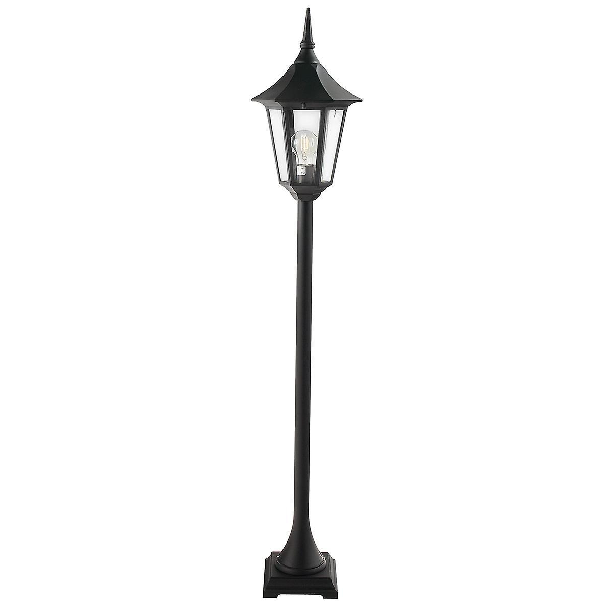 Valencia 1 Light Outdoor Bollard Lantern Black IP54 E27