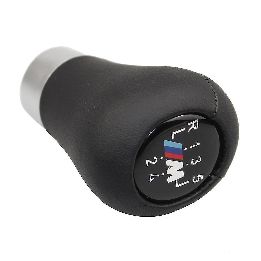 Hono Black Leather Manual Gear Shift Knob For Bmw Series - With Adapter