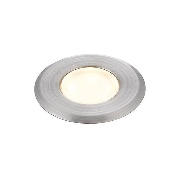 Saxby Lighting Cove Integrated LED Outdoor Coastal Recessed Light Marine Grade Brushed Stainless Steel, Frosted IP67