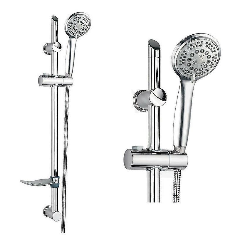 ECOSPA 'Blast' Bathroom Shower Riser Rail Kit in Chrome - 5 Mode Handset