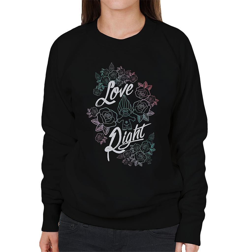 Trolls Love Right Women's Sweatshirt Black X-Large