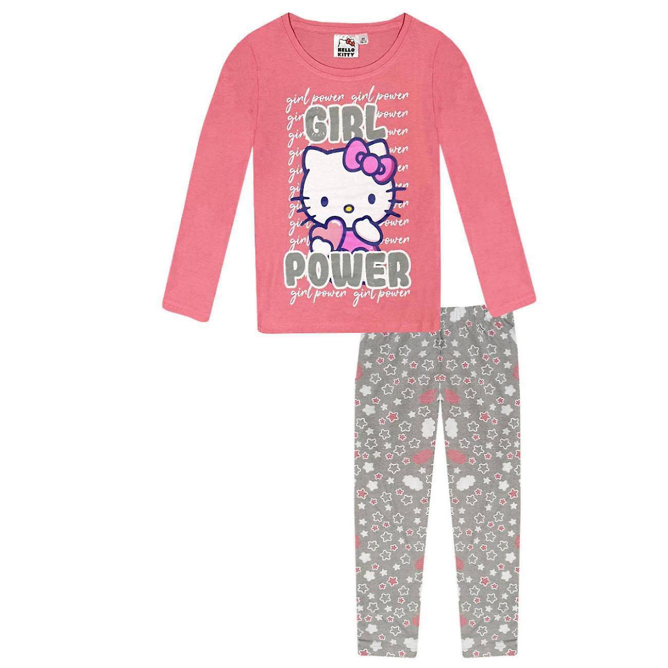 Hello kitty kids pajama long sleeve nightwear set hk6862pyj Fuchsia 4-5 years