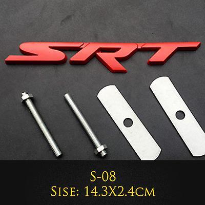 Redkid 1pcs 3d Metal Auto Car Styling Srt Front Grill Grille Badge Emblem Car Truck Sticker For Dodge Charger Challenger Accessories S-08