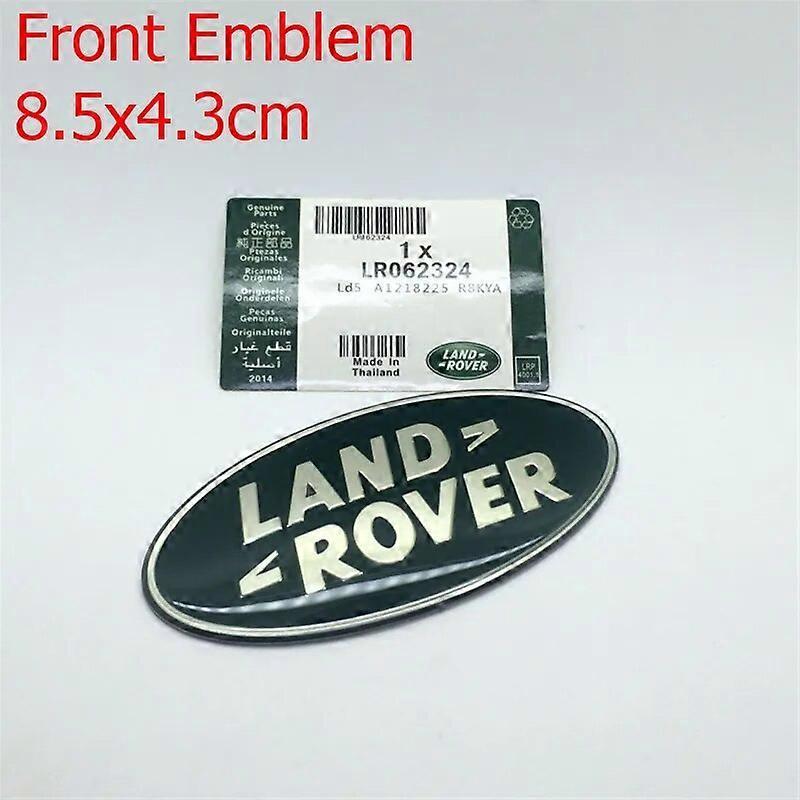 Hikig 3D Letter Car Hood Bonnet Cover Emblem For Land Rover Range Rover Velar Sport Discovery 2 3 4 Defender Chrome Front Head Sticker Dark Grey