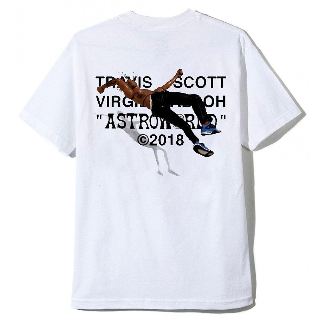 RockShark White Tee Shirt Travis Scott X Virgil Abloh M