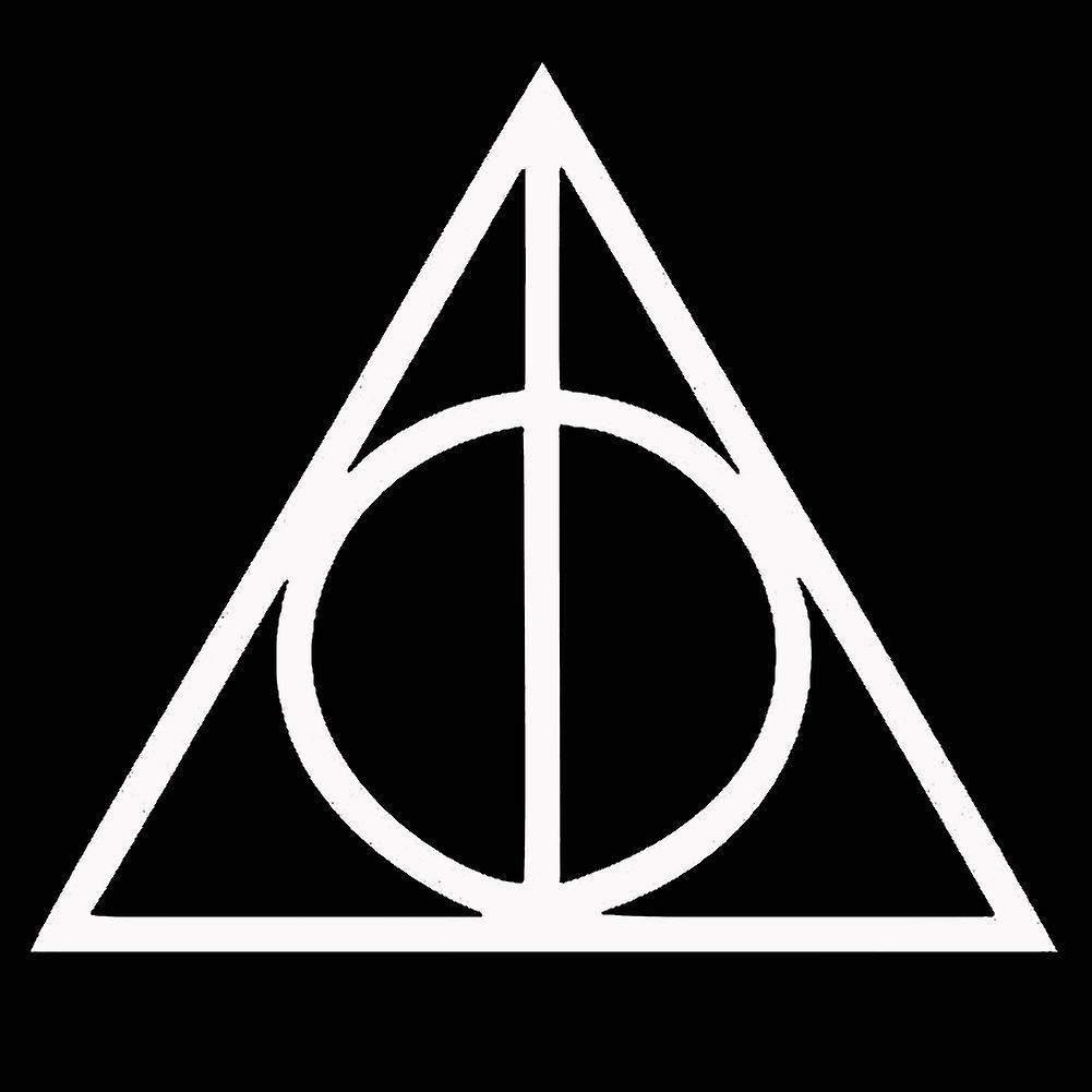 Monnadu Deathly Hallows Harry Potter Car Vehicle Reflective Decals Sticker Decoration White