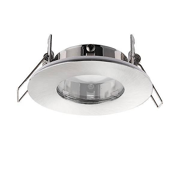 Saxby Lighting Speculo LED Fire Rated 1 Light Bathroom Recessed Light Brushed Chrome Plate, Glass IP65