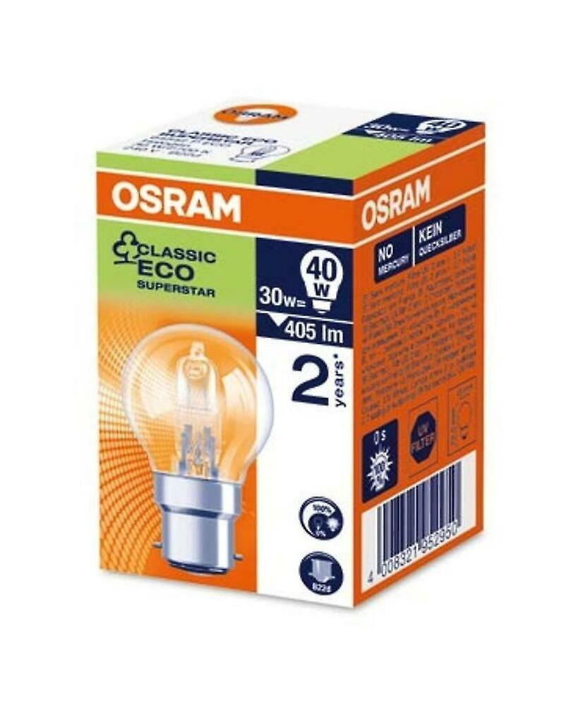 Osram B22d 30 Watt Halogen Globe Halogen Eco Bulb [Energy Class D]