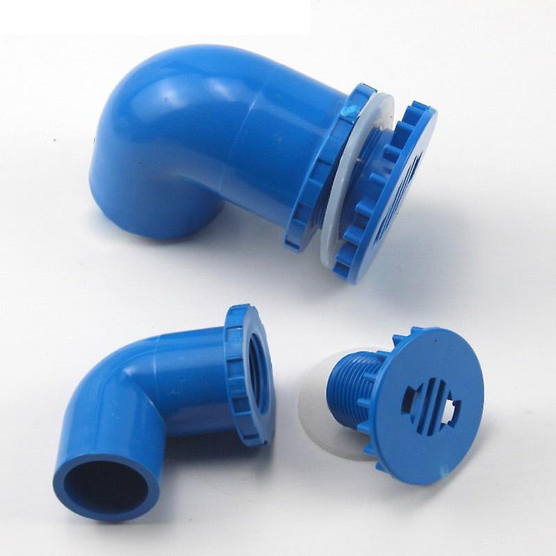 Slowmoose Fish Tank Drain Elbow, Water Pvc Pipe blue 20mm