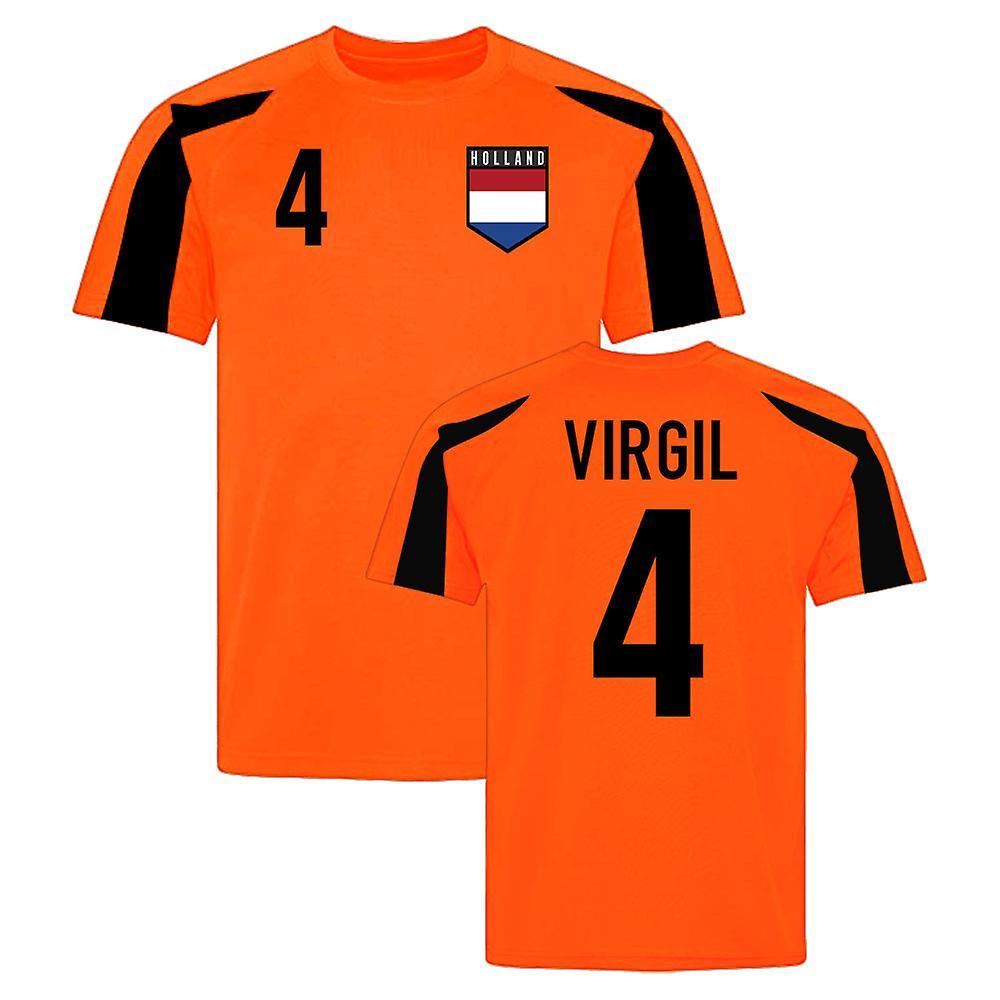 UKSoccerShop Holland Sports Training Jersey (Virgil 4) Orange LB (9-11 Years)