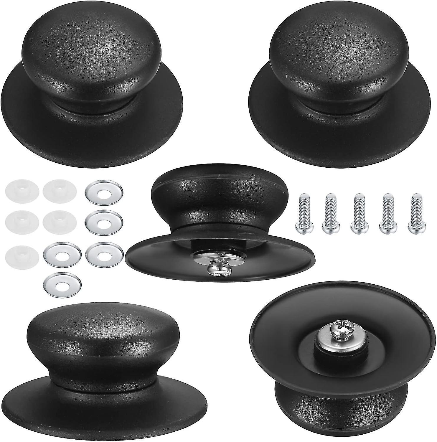 Sfygv 5 Pcs Universal Pot Lid Knobs Kitchen Cookware Knob, Lid Knobs Heat Resistant Pot Lid Lifting Handle Replacement Parts Set With Screws