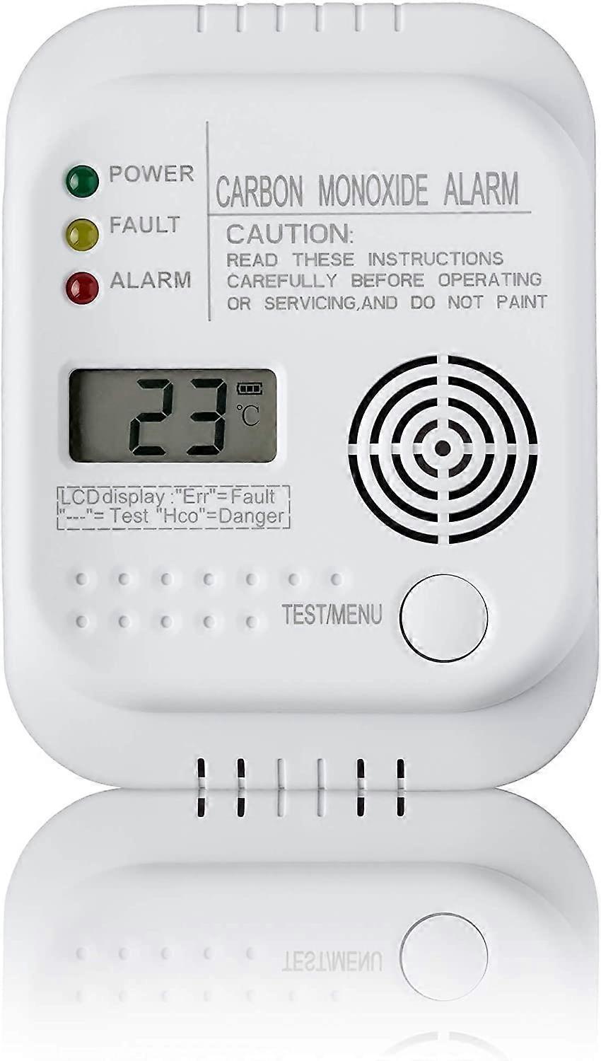 Shindat Carbon Monoxide Detector, Battery Powered, Gas Detector With Display And Temperature Gauge