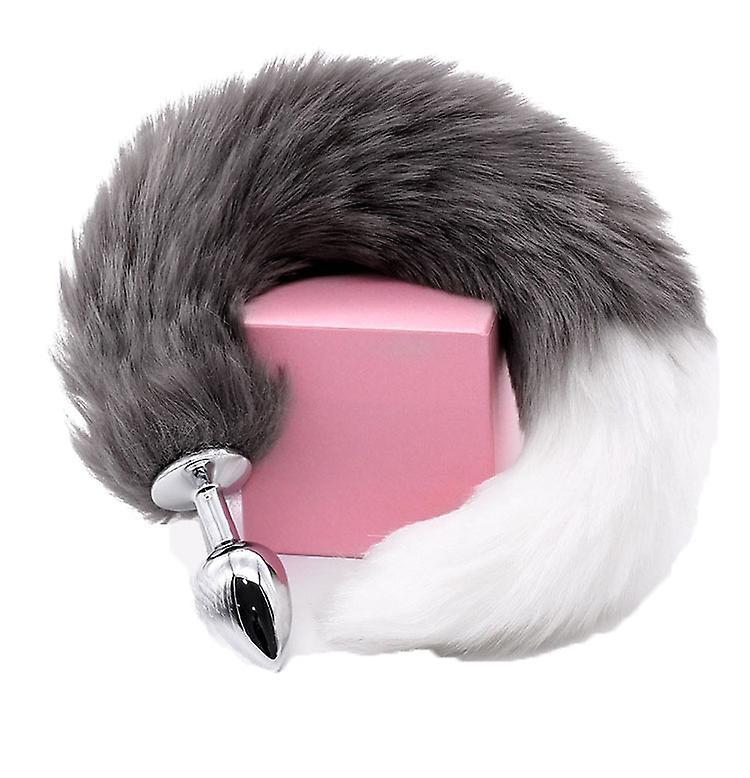 Mmcici Metal Massager Fox Tail Role Play Cosplay grey L