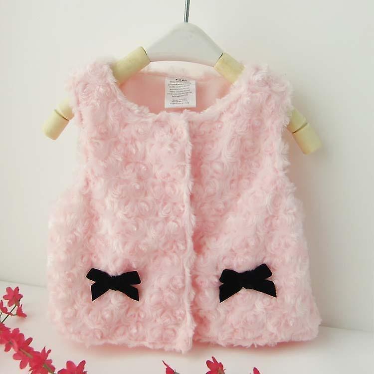 Slowmoose Baby Autumn Winter Waistcoat Warm, Infant Imitation Fur Vest Outwear Coat Baby 24M / Pink