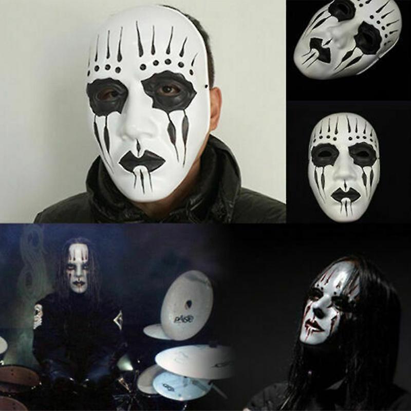 Unbrand Slipknot Band Joey Jordison Resin Mask Halloween Party Masquerade Cosplay Props Black 1Pc