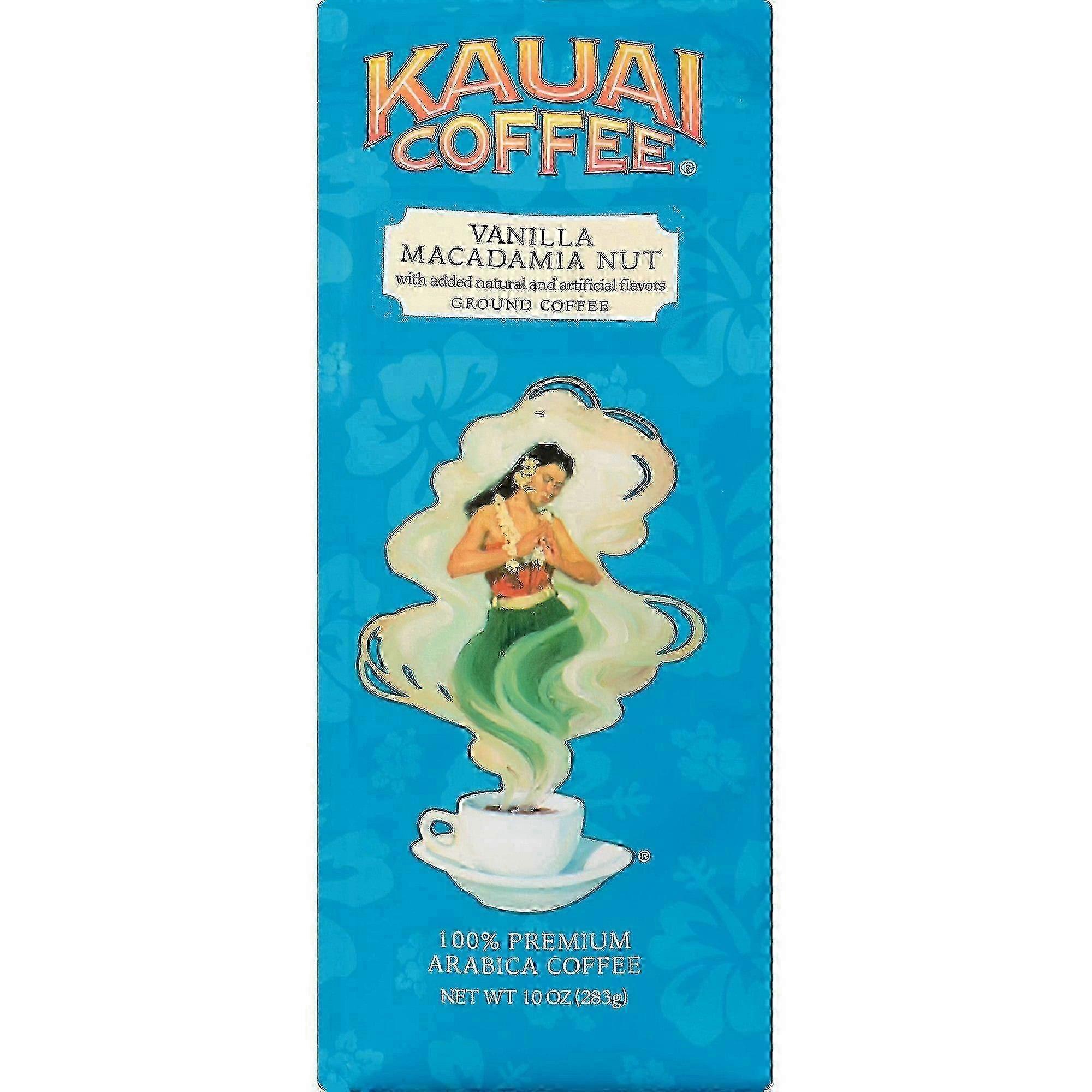 Kauai Coffee Vanilla Macadamia Nut Medium Roast Ground Coffee, 10 Oz