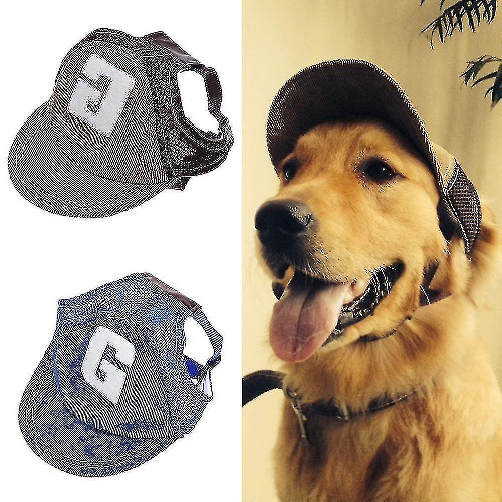 Szltcv Dog Hat Dog Sun Hat Dog Baseball Cap Sport Cap Hat Outdoor Hat Sun Protection Dog Hat With Ear Holes Adjustable Breathable Blue S